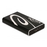 DeLOCK Carcasa externa SuperSpeed USB para SSD mSATA, Caja de unidades negro