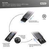 Digitus DA-71154, Caja de unidades aluminio