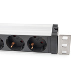 Digitus DN-95433, Regleta negro/Aluminio
