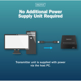 Digitus Set extensor CAT USB 3.2 Gen1, 5Gbps, 100 metros, Extensor USB negro