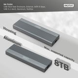 Digitus USB M.2 SSD, Caja de unidades aluminio