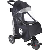 GLOBBER EXPLORER TRIKE Protector contra la lluvia, Cubierta negro/Transparente