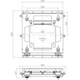 HAGOR VWH-5 2,67 m (105") Negro, Soporte de pared negro, 150 kg, 165,1 cm (65"), 2,67 m (105"), 400 x 400 mm