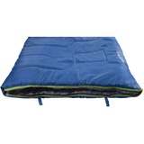 High Peak Saco de dormir tipo manta Vagabond 300 azul/Azul oscuro