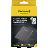 Intenso Magnetic Wireless Powerbank MW5000 Gris, Banco de potencia gris