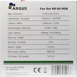 Inter-Tech Argus RS-08 Carcasa del ordenador Ventilador 12 cm Negro, Blanco 3 pieza(s) negro, Ventilador, 12 cm, 1200 RPM, 30 dB, 59,47 m³/h, Negro, Blanco
