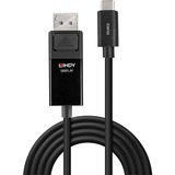 Lindy 43342 adaptador de cable de vídeo 2 m USB Tipo C DisplayPort Negro negro, 2 m, USB Tipo C, DisplayPort, Macho, Macho, Derecho