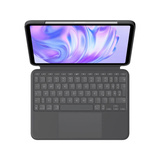 Logitech Combo Touch QWERTZ Alemán Smart Connector Grafito, Teclado grafito, QWERTZ, Alemán, Trackpad, 1,8 cm, 1 mm, Apple
