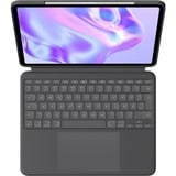 Logitech Combo Touch QWERTZ Alemán Smart Connector Grafito, Teclado grafito, QWERTZ, Alemán, Trackpad, 1,8 cm, 1 mm, Apple