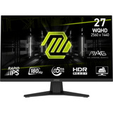 MSI MAG 274QF pantalla para PC 68,6 cm (27") 2560 x 1440 Pixeles Wide Quad HD LCD Negro, Monitor de gaming negro, 68,6 cm (27"), 2560 x 1440 Pixeles, Wide Quad HD, LCD, 0,5 ms, Negro