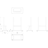 Optoma ST01 Mueble de TV y centro de entretenimiento, Soporte de pie negro, Negro, 2,18 m (86"), 1300 mm, 650 mm, 1610 mm, 36,5 kg