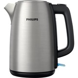 Philips Daily Collection Tapa de metal con resorte indicador luminoso 1,7 l Hervidora, Hervidor de agua acero fino/Negro, 7 l Hervidora, 1,7 L, 2200 W, Acero inoxidable, Acero inoxidable, Polipropileno (PP), Indicador de nivel de agua, Sin cables
