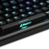 Sharkoon SKILLER SGK30 teclado USB QWERTY Italiano Negro, Teclado para gaming negro, Completo (100%), USB, Interruptor mecánico, QWERTY, LED RGB, Negro