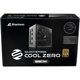 Sharkoon SilentStorm Cool Zero unidad de fuente de alimentación 650 W 20+4 pin ATX ATX Negro, Fuente de alimentación de PC negro, 650 W, 100 - 240 V, 50 - 60 Hz, 10 A, Activo, 120 W