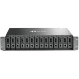 TP-Link TL-MC1400 V3 chasis de red 2U, Caja/Carcasa gris, 100-240V, 50/60 Hz, 9.5 V, 0 - 40 °C, -40 - 70 °C, 10 - 90%, Minorista