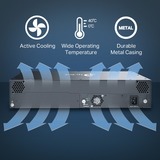 TP-Link TL-MC1400 V3 chasis de red 2U, Caja/Carcasa gris, 100-240V, 50/60 Hz, 9.5 V, 0 - 40 °C, -40 - 70 °C, 10 - 90%, Minorista