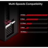 TP-Link TX401 adaptador y tarjeta de red Interno Ethernet 10000 Mbit/s, Adaptador de red rojo, Interno, Alámbrico, PCI Express, Ethernet, 10000 Mbit/s, Rojo