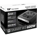 Thermaltake Smart W3 0600W, Fuente de alimentación de PC 