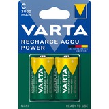 Varta -56714B Pilas domésticas, Batería Batería recargable, C, Níquel-metal hidruro (NiMH), 1,2 V, 2 pieza(s), 3000 mAh