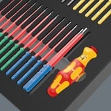 Wera 9751 Inserto de espuma Kraftform Kompakt VDE Set 1, Destornillador rojo/Amarillo