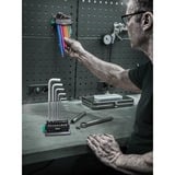 Wera Juego de llaves hexagonales angulares Hex-Plus 8, 9 piezas, Destornillador cromado