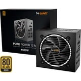 be quiet! Pure Power 12 M unidad de fuente de alimentación 1000 W 20+4 pin ATX ATX Negro, Fuente de alimentación de PC negro, 1000 W, 100 - 240 V, 1050 W, 50 - 60 Hz, 12 / 6 A, Activo