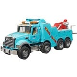 bruder MACK Granite camión de rescate y remolque con módulo de luz y sonido, Automóvil de construcción 