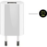goobay Kit de carga USB-C 5 vatios, Cargador blanco
