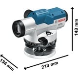 Bosch 0 601 068 401 rangefinders 20x 0,3 - 60 m, Nivelador azul, -10 - 50 °C, -20 - 70 °F, 135 x 215 x 145 mm, 1,7 kg