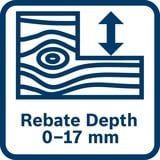 Bosch GHO 12V-20 Professional Negro, Azul, Rojo 14500 RPM, Cepillo eléctrico azul/Negro, Negro, Azul, Rojo, 14500 RPM, 5,6 cm, 1,7 cm, 2,5 m/s², Batería