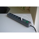 Brennenstuhl Regleta Eco-Line de 6 tomas antracita