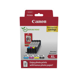 Canon 0332C006 cartucho de tinta 4 pieza(s) Original Alto rendimiento (XL) Negro, Cian, Magenta, Amarillo Alto rendimiento (XL), Negro, Cian, Magenta, Amarillo, 4 pieza(s), Pack formato ahorro para impresión fotográfica