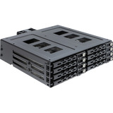 DeLOCK Marco intercambiable de 5,25″ para 8 x 2,5″ HDD / SSD SATA o SAS con cerradura, Bastidor de instalación 