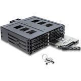 DeLOCK Marco intercambiable de 5,25″ para 8 x 2,5″ HDD / SSD SATA o SAS con cerradura, Bastidor de instalación 