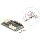 DeLOCK Mini PCIe I/O PCIe tamaño completo 4 x Serie RS-232, 1 x Paralelo 