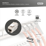 Digitus Módulo Keystone CAT 6A blindado sin herramientas 4 unidades 
