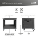 Digitus Rack de equipo universal de 19 pulgadas con ruedas, Rack, caja de servidor negro