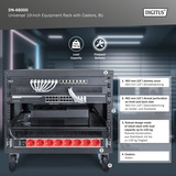 Digitus Rack de equipo universal de 19 pulgadas con ruedas, Rack, caja de servidor negro