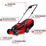EINHELL GE-CM 18/30 Li (1x3,0Ah) Cortacésped manual Batería Negro, Rojo rojo/Negro, 0Ah), Cortacésped manual, 150 m², 30 cm, 3 cm, 7 cm, Hojas cilíndricas