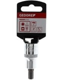 GEDORE Punta de destornillador roja, 1/2", Llave de tubo cromado