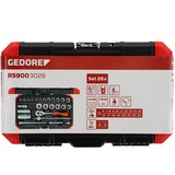 GEDORE R59003026 set de conectores y conector, Llave de tubo rojo/Negro, 60 mm