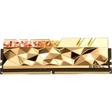 G.Skill Trident Z Royal F4-4800C20D-32GTEG módulo de memoria 32 GB 2 x 16 GB DDR4 4800 MHz, Memoria RAM dorado brillante, 32 GB, 2 x 16 GB, DDR4, 4800 MHz, 288-pin DIMM, Oro