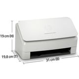 HP Scanjet Enterprise Flow 5000 s5 Escáner alimentado con hojas 600 x 600 DPI A4 Blanco, Escáner de alimentación de hojas gris, 216 x 3100 mm, 600 x 600 DPI, Escáner alimentado con hojas, Blanco, CMOS CIS, 7500 páginas