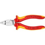 KNIPEX 01 06 160 Alicates de electricista alicate, Alicates combi rojo/Amarillo, Alicates de electricista, Acero cromo vanadio, De plástico, Rojo/naranja, 16 cm, 201 g