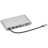 Kensington Replicador móvil USB-C de 5 Gbps UH1440P con dos salidas de vídeo sin drivers – DP/HDMI/VGA, Estación de acoplamiento plateado, Alámbrico, USB 3.2 Gen 1 (3.1 Gen 1) Type-C, 85 W, 3,5 mm, 10,1000,100 Mbit/s, Plata