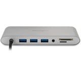 Kensington Replicador móvil USB-C de 5 Gbps UH1440P con dos salidas de vídeo sin drivers – DP/HDMI/VGA, Estación de acoplamiento plateado, Alámbrico, USB 3.2 Gen 1 (3.1 Gen 1) Type-C, 85 W, 3,5 mm, 10,1000,100 Mbit/s, Plata