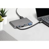 Kensington Replicador móvil USB-C de 5 Gbps UH1440P con dos salidas de vídeo sin drivers – DP/HDMI/VGA, Estación de acoplamiento plateado, Alámbrico, USB 3.2 Gen 1 (3.1 Gen 1) Type-C, 85 W, 3,5 mm, 10,1000,100 Mbit/s, Plata