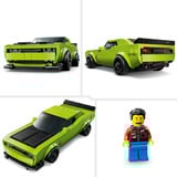 LEGO Speed Champions Deportivo Dodge Challenger SRT Hellcat, Juegos de construcción Juego de construcción, 9 año(s), Plástico, 390 pieza(s), 404 g