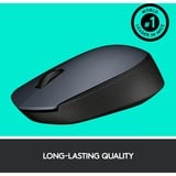Logitech M170 Grey-K ratón Oficina Ambidextro RF inalámbrico Óptico 1000 DPI gris, Ambidextro, Óptico, RF inalámbrico, 1000 DPI, Gris