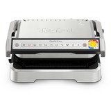 Tefal OptiGrill 2in1 GC773D10 parrilla eléctrica de contacto, Barbacoa de contacto acero fino, Acero inoxidable, Metal, Rectangular, Botones, Giratorio, Plancha, 600 cm²